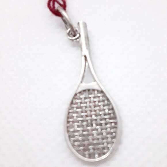 NEW Sterling Silver Racquet Charm .4 grams - Picture 2 of 6
